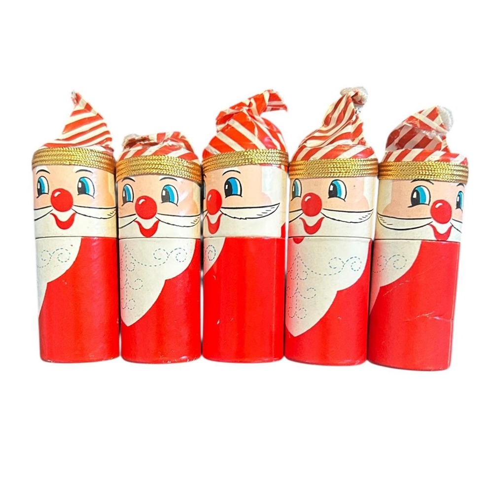 Vintage‎ Dan-Dee Japan Santa Claus Match Holders Set Christmas Match Safes Decor
